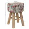 Stool Alexandra House Living Pink Bamboo Pinewood Sponge MDF Wood 32 x 44 x 32 cm