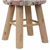 Stool Alexandra House Living Pink Bamboo Pinewood Sponge MDF Wood 32 x 44 x 32 cm