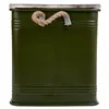 Stool Alexandra House Living Green Metal Rope Fir wood 36 x 36 x 39 cm