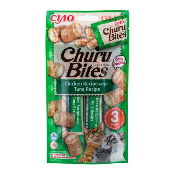 Snack for Cats Inaba Churu Bites Курица Лососевый Тунец Рыба