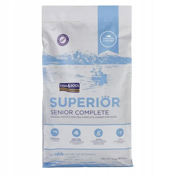 Rehu FISH4DOGS Superior Senior Complete Salmon Lohi 12 kg