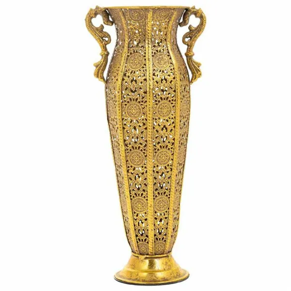 Vase Alexandra House Living Gold Iron 12 x 38 x 16 cm