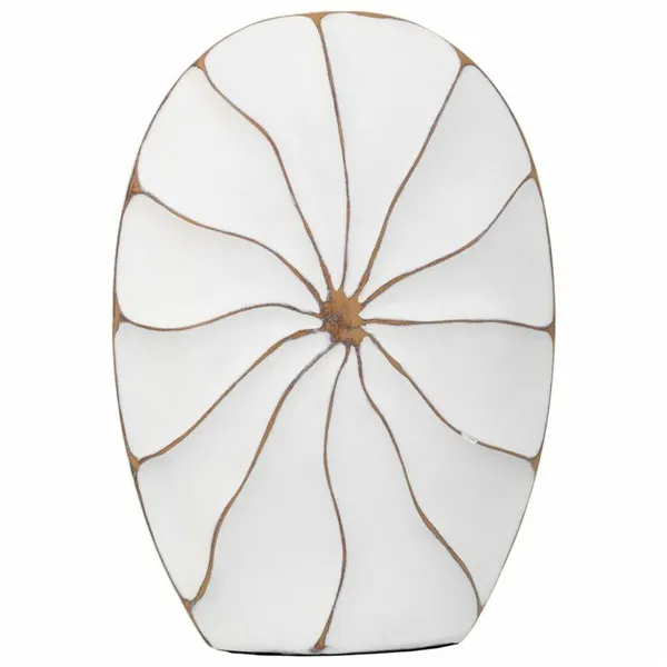 Vase Alexandra House Living White Polyresin 8 x 39 x 27 cm