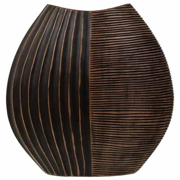 Vase Alexandra House Living Brown Polyresin 10 x 29 x 29 cm