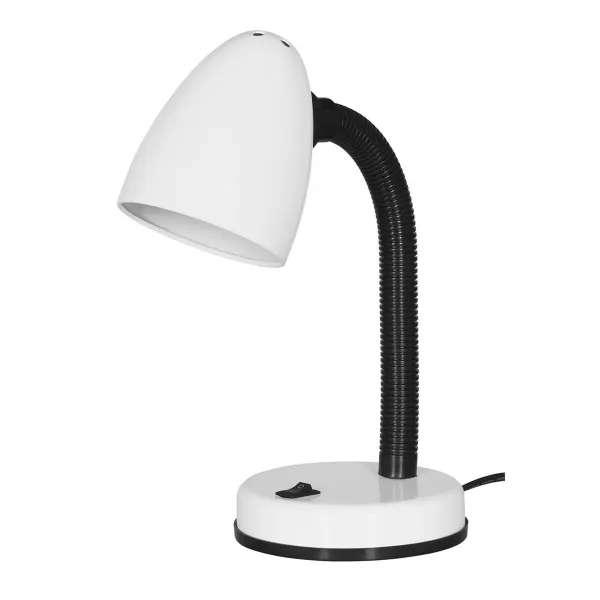 Galda lampa Activejet AJE-BILL White Balts Melns 60 W