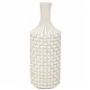 Vase Alexandra House Living White Polyresin 14 x 39 x 14 cm