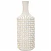 Vase Alexandra House Living White Polyresin 14 x 39 x 14 cm