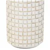 Vase Alexandra House Living White Polyresin 14 x 39 x 14 cm