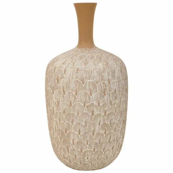 Vase Alexandra House Living White Golden Polyresin 21 x 41 x 21 cm