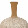 Vase Alexandra House Living White Golden Polyresin 21 x 41 x 21 cm