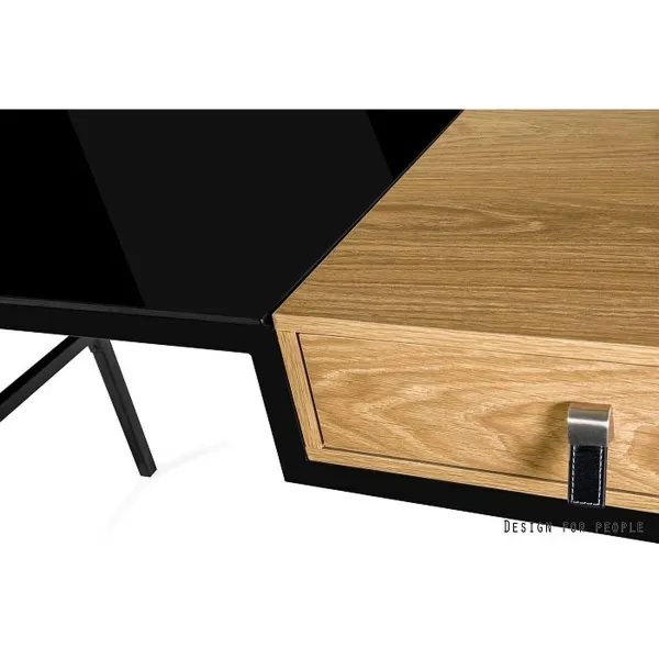 Pöytä Unique LESTE JSBG-142-1 Musta Teräs 120 x 76 x 60 cm