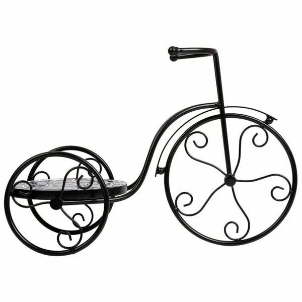 Flower Pot Stand Alexandra House Living Black Iron Tile Bicycle 23 x 36 x 53 cm