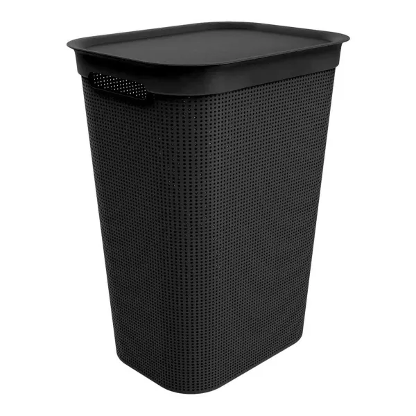 Veļas Grozs Rotho Brisen Melns 50 L Plastmasa