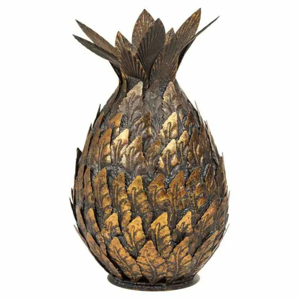 Candle Holder Alexandra House Living Golden Iron 18 x 28 x 18 cm Pineapple