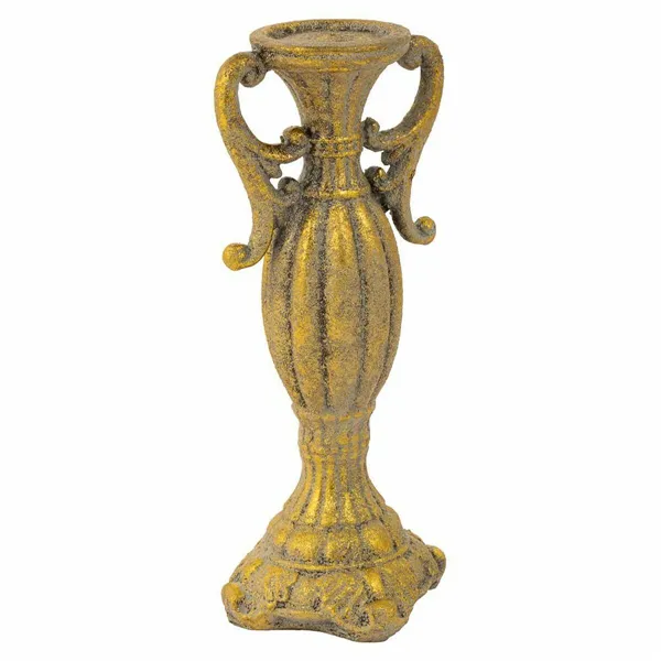 Candle Holder Alexandra House Living Gold Resin 14 x 33 x 14 cm