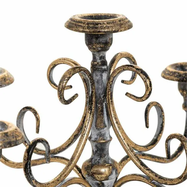 Candle Holder Alexandra House Living Gold Iron 29 x 47 x 29 cm