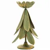 Candle Holder Alexandra House Living Gold Iron 21 x 31 x 21 cm Feathers