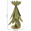 Candle Holder Alexandra House Living Gold Iron 21 x 31 x 21 cm Feathers