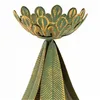 Candle Holder Alexandra House Living Gold Iron 21 x 31 x 21 cm Feathers