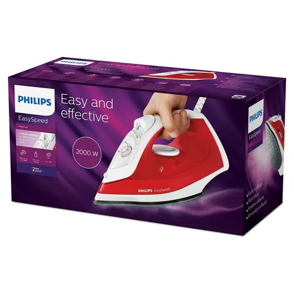 Steam Iron Philips EasySpeed 2000 W Red