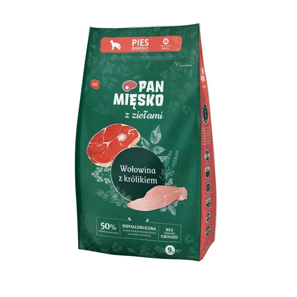 Фураж PAN MIĘSKO Телятина 9 kg