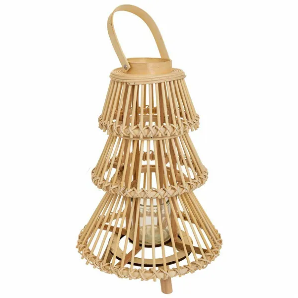 Lantern Alexandra House Living Natural Bamboo 29 x 42 x 29 cm