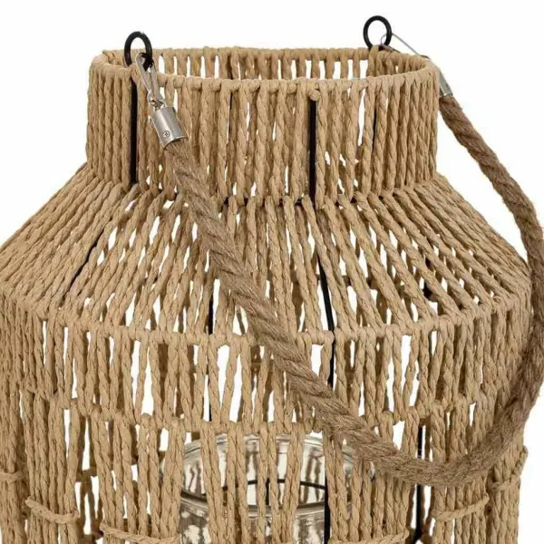 Lantern Alexandra House Living Natural Paper Iron 28 x 41 x 28 cm