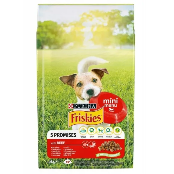 Фураж Purina Friskies Mini Menu Для взрослых Телятина 1,5 Kg