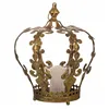 Candleholder Alexandra House Living Golden Glass Iron 26 x 33 x 26 cm