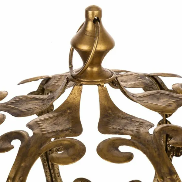 Candleholder Alexandra House Living Golden Glass Iron 26 x 33 x 26 cm