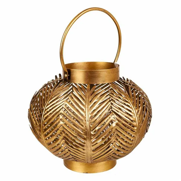 Candleholder Alexandra House Living Golden Iron 34 x 27 x 34 cm