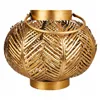 Candleholder Alexandra House Living Golden Iron 34 x 27 x 34 cm