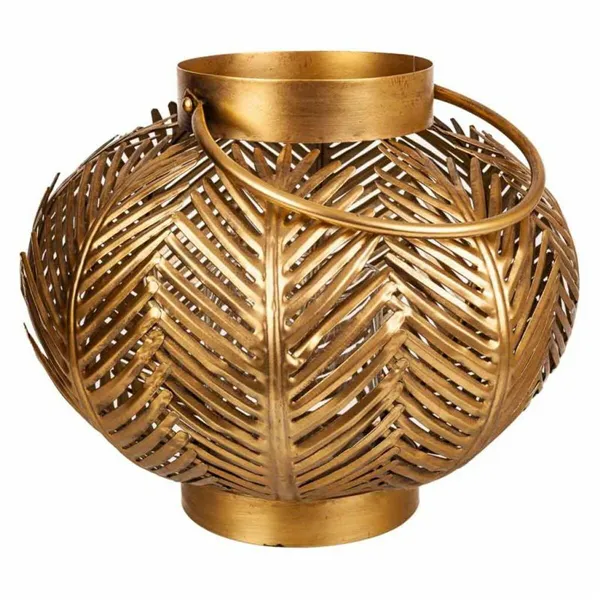 Candleholder Alexandra House Living Golden Iron 34 x 27 x 34 cm