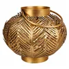 Candleholder Alexandra House Living Golden Iron 34 x 27 x 34 cm