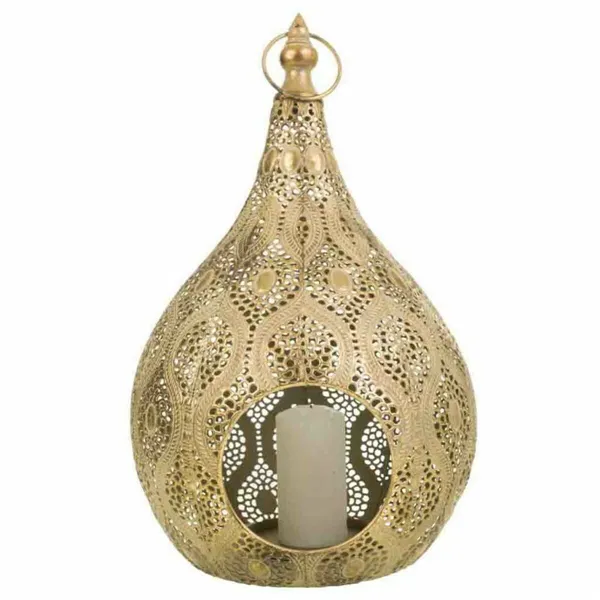 Candleholder Alexandra House Living Golden Glass Iron 25 x 40 x 26 cm