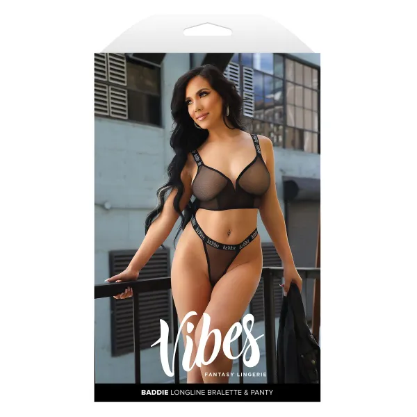 Alusvaatesetti Fantasy Lingerie Musta (M/L)