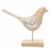 Decorative Figure Alexandra House Living White Natural Wood Glass Bird 26 x 12 x 30 cm