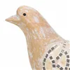 Decorative Figure Alexandra House Living White Natural Wood Glass Bird 26 x 12 x 30 cm