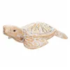 Decorative Figure Alexandra House Living White Natural Wood Glass Tortoise 8 x 20 x 31 cm