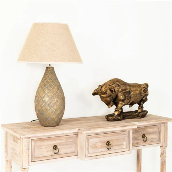 Decorative Figure Alexandra House Living Golden Polyresin Bull 18 x 30 x 53 cm