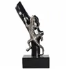 Decorative Figure Alexandra House Living Black Silver Metal Mango wood Lizard 17 x 32 x 13 cm