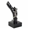 Decorative Figure Alexandra House Living Black Silver Metal Mango wood Lizard 17 x 32 x 13 cm