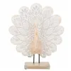 Decorative Figure Alexandra House Living Natural Glass MDF Wood Peacock 53 x 12 x 46 cm