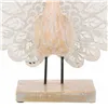 Decorative Figure Alexandra House Living Natural Glass MDF Wood Peacock 53 x 12 x 46 cm