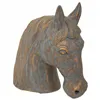 Decorative Figure Alexandra House Living Grey Golden Polyresin Horse 15 x 31 x 31 cm