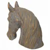 Decorative Figure Alexandra House Living Grey Golden Polyresin Horse 15 x 31 x 31 cm