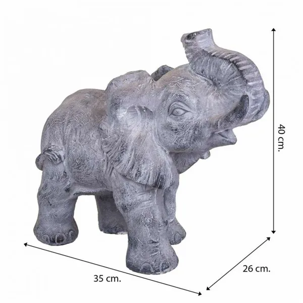 Decorative Figure Alexandra House Living Grey Magnesium Elephant 26 x 40 x 35 cm