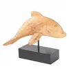 Decorative Figure Alexandra House Living Natural Metal Mango wood Dolphin 17 x 27 x 35 cm