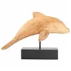 Decorative Figure Alexandra House Living Natural Metal Mango wood Dolphin 17 x 27 x 35 cm