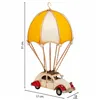 Decorative Figure Alexandra House Living Yellow Iron ABS Balloon Car Parachute 17 x 31 x 18 cm